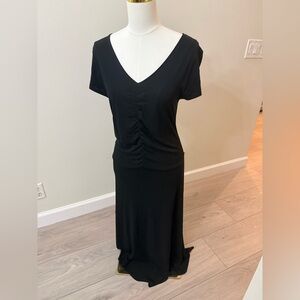 Anne Klein Black Maxi Dress with V-Neck
